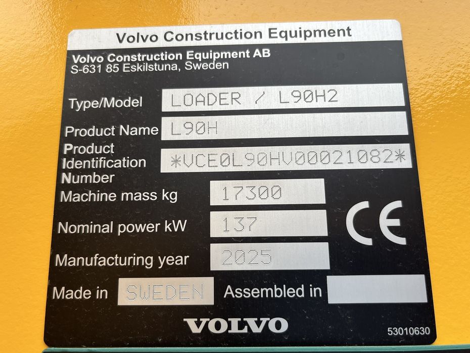 Volvo L 90H  H2 fabriksny Dansk maskine med masser af udstyr, blan.Co-Pilot & med brede 650/65R25 hjul - Læssemaskiner - Gummihjulslæssere - 11