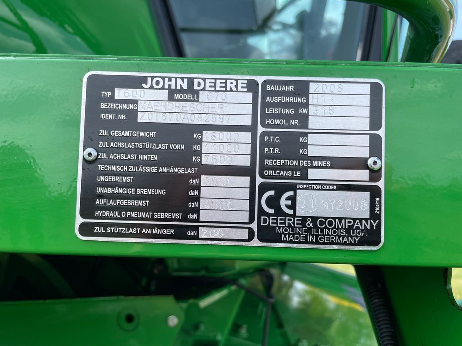 John Deere T670 - Høstmaskiner - Mejetærskere - 20