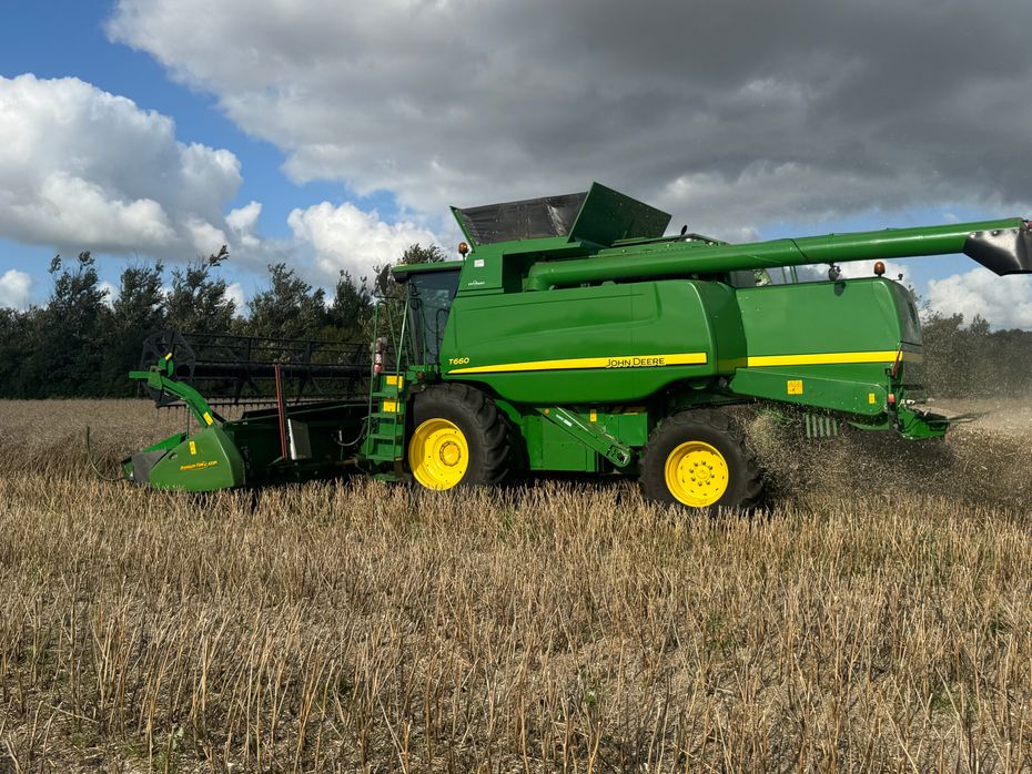 John Deere T660 4wd & Powerflow skærbord, autotrac ready - Høstmaskiner - Mejetærskere - 7