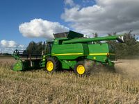 John Deere T660 4wd & Powerflow skærbord, autotrac ready - Høstmaskiner - Mejetærskere - 8