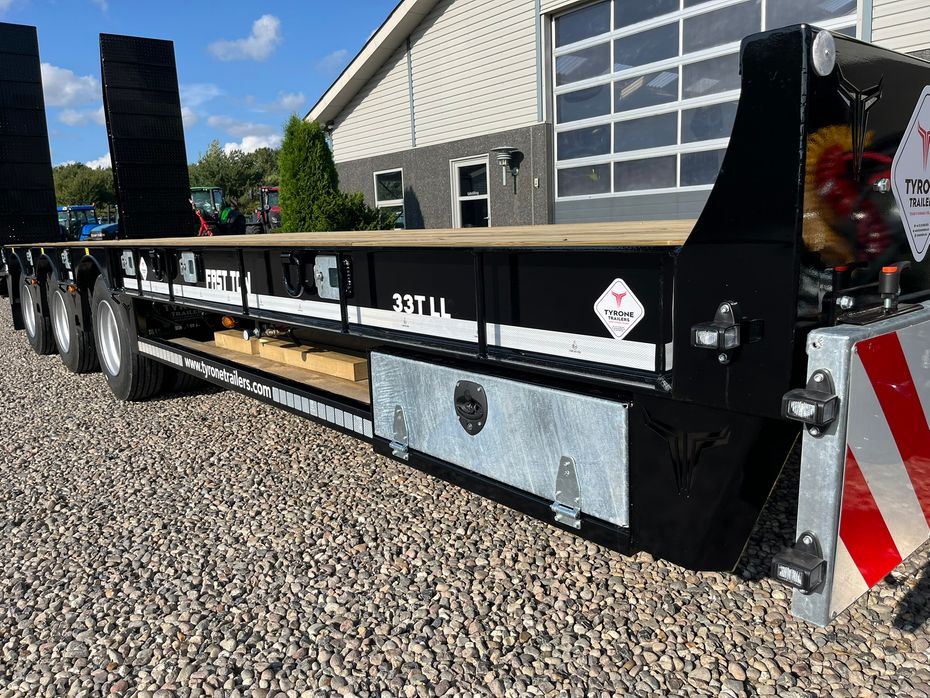 Tyrone 33TLL LANG MODEL med kombi bremser, både luft og hydrauliske bremser. Affjedret træk og affjedret aksler. Med hydrauliske ramper og værktøjskasse - Vogne - Maskintransportvogne - 15