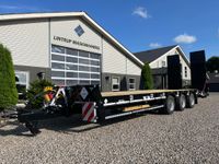 Tyrone 33TLL LANG MODEL med kombi bremser, både luft og hydrauliske bremser. Affjedret træk og affjedret aksler. Med hydrauliske ramper og værktøjskasse - Vogne - Maskintransportvogne - 3