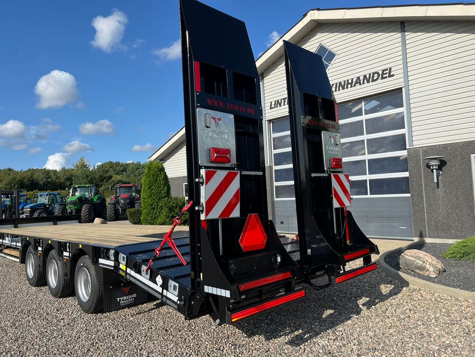 Tyrone 33TLL LANG MODEL med kombi bremser, både luft og hydrauliske bremser. Affjedret træk og affjedret aksler. Med hydrauliske ramper og værktøjskasse - Vogne - Maskintransportvogne - 10