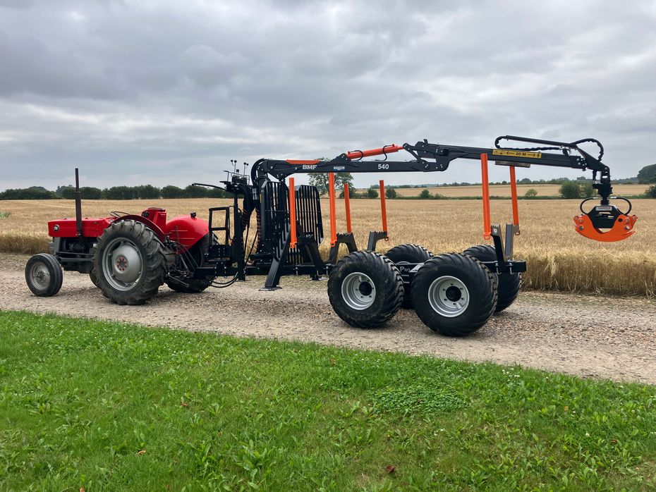 BMF 5 t. skovvogn med 4,3 m kran - Skovvogne - 2