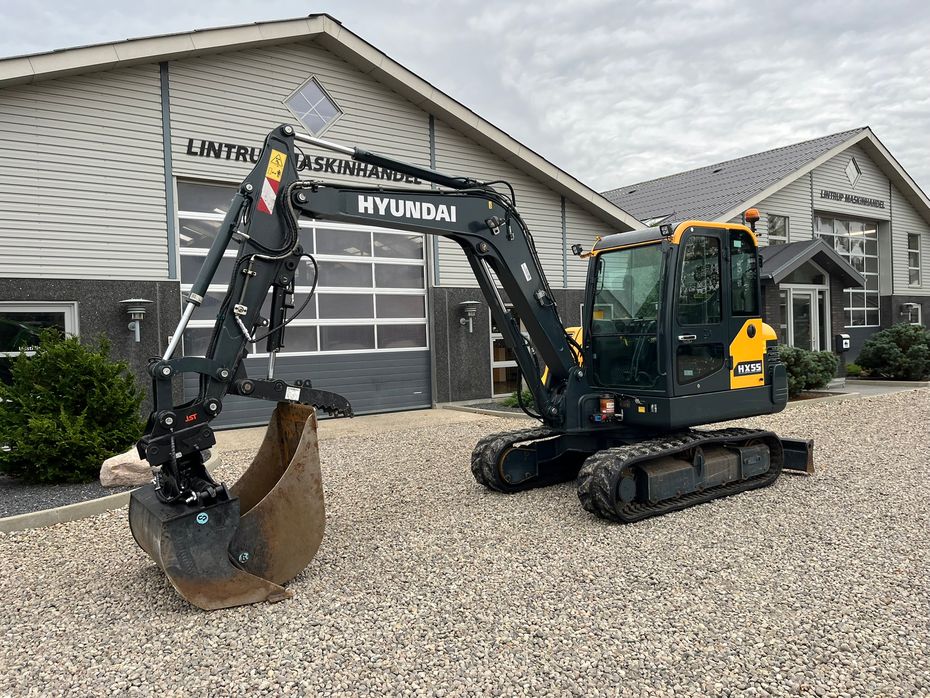 Hyundai HX55 Med Hydrema skifte og centralsmørring og grab-klo på. Udlejes, også med forkøbsret. - Minigravere - 9