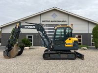 Hyundai HX55 Med Hydrema skifte og centralsmørring og grab-klo på. Udlejes, også med forkøbsret. - Minigravere - 1