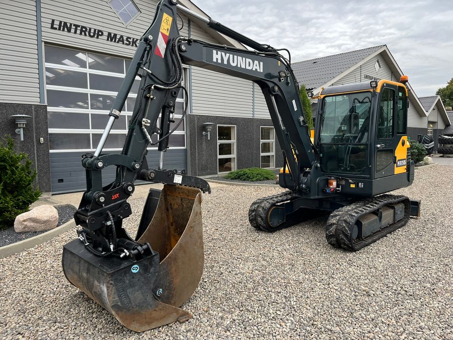 Hyundai HX55 Med Hydrema skifte og centralsmørring og grab-klo på. Udlejes, også med forkøbsret. - Minigravere - 10