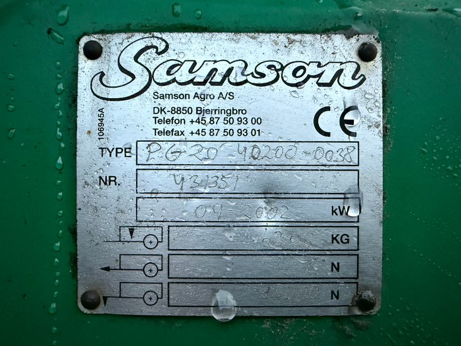 Samson PG20 Incl. 24 m. AP slangebom - Vogne - Gyllevogne - 13