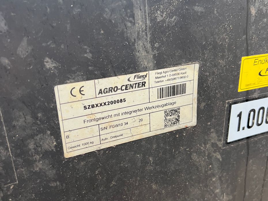 Fliegl Frontvægt 1000 kg - Traktor tilbehør - Frontvægte - 2
