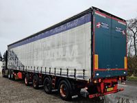 Renders Gardintrailer / nysynet / 4 drejbare aksler / truckbeslag - Lastbiler - Fast kasse - 4
