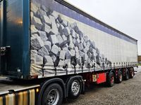 Renders Gardintrailer / nysynet / 4 drejbare aksler / truckbeslag - Lastbiler - Fast kasse - 5