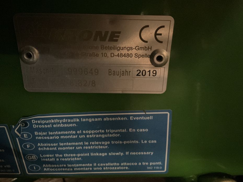 KRONE KW 8.82/8 kw 8 82 - Hø- og halmhåndtering - River og vendere - 3