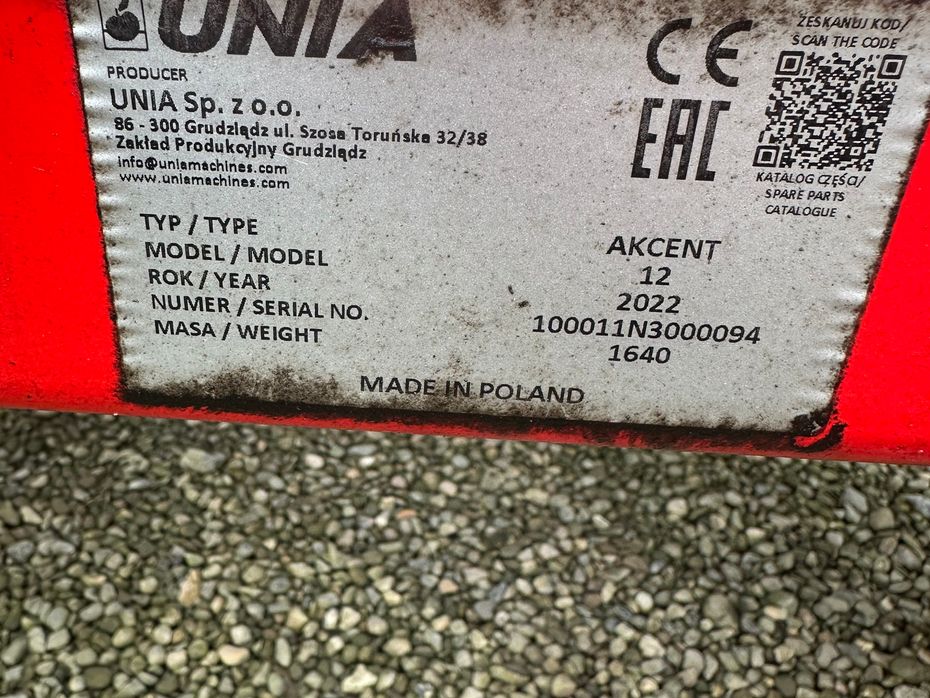 Unia AKCENT 12,0 - Ukrudtsbekæmpelse - Strigler - 8