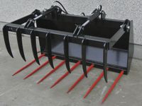 - - - Siloklo Bredde 1,2m-1,6m Volumen 0,41m3-0,57m3 Siloklo med 2 cylindere - Minilæsser tilbehør - Redskaber - 1