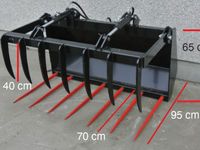 - - - Siloklo Bredde 1,2m-1,6m Volumen 0,41m3-0,57m3 Siloklo med 2 cylindere - Minilæsser tilbehør - Redskaber - 2