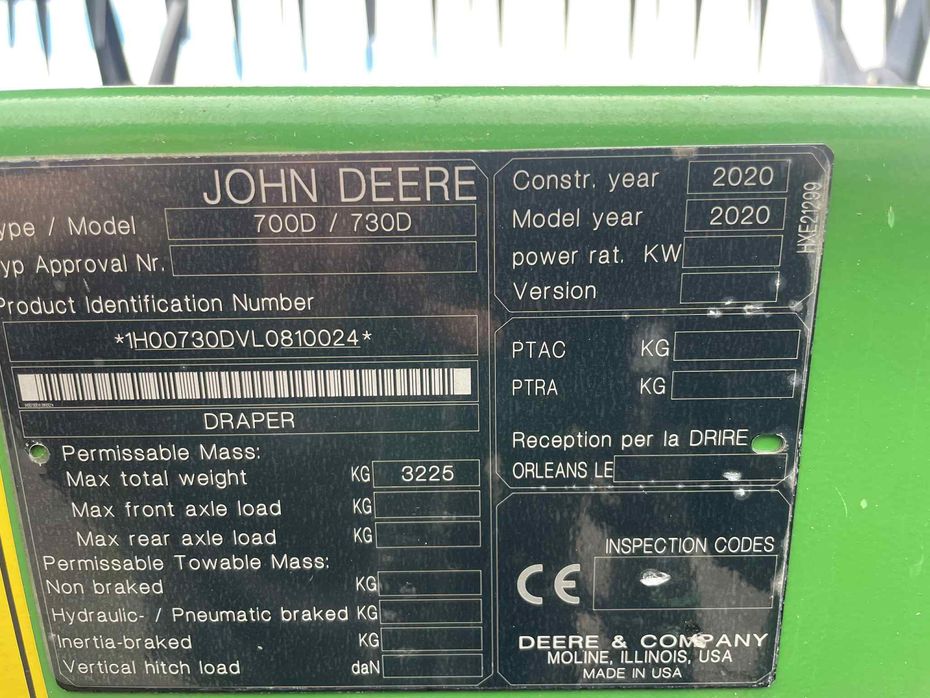 John Deere 730D Draper Skærebord - Høstmaskiner tilbehør - Skærebord - 12