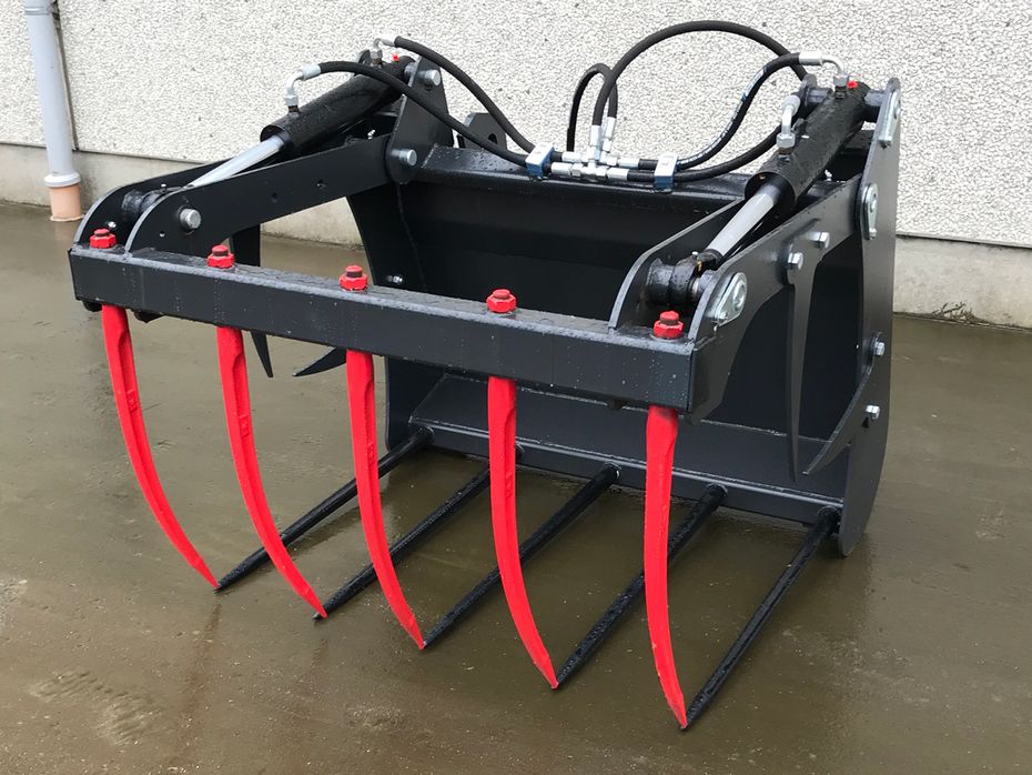 - - - Siloklo Bredde 1,0m-1,6m Volumen 0,55m3-0,85m3 Siloklo med 2 cylindere og løse tænder - Minilæsser tilbehør - Redskaber - 1