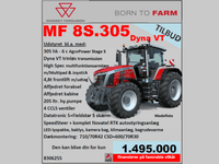 Massey Ferguson 8S-305 Dyna VT Exclusive - Traktorer - Traktorer 4 wd - 2