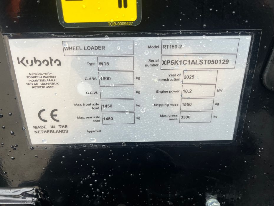 Kubota RT150-2 DEMO maskine med kun 38timer. SOM NY - Læssemaskiner - Minilæssere - 2