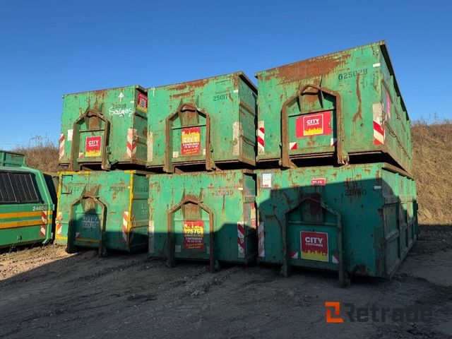 6 x 25m3 åbne containerkasser