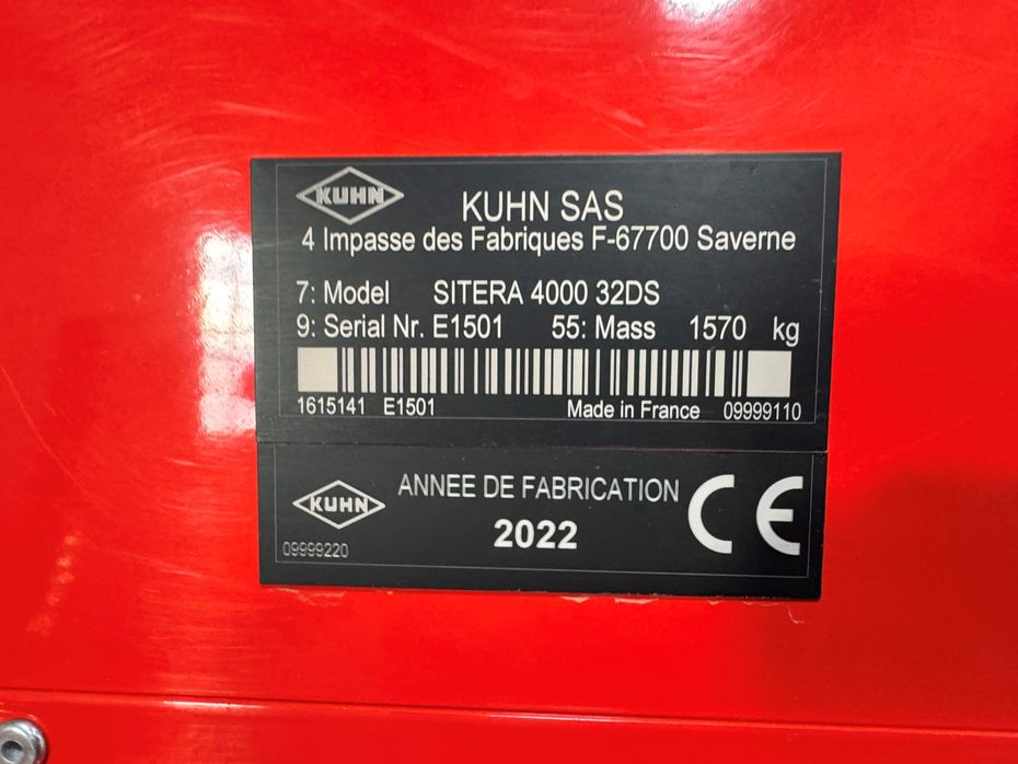Kuhn HR 404 rotorharve - Sitera 4000 Kuhn rotorsæt monteret Sitera såmaskine - Såmaskiner - Kombinationssæt - 3