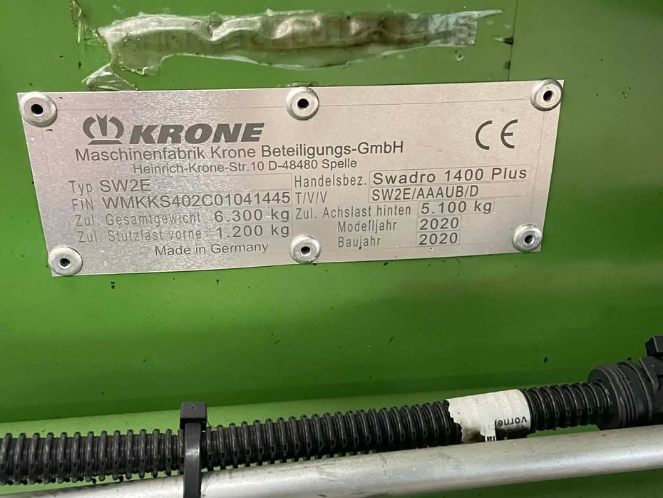 KRONE Swadro 1400 plus Model PLUS - Hø- og halmhåndtering - River og vendere - 7