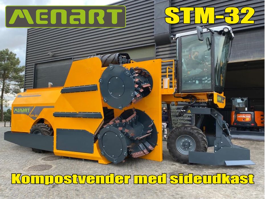 Menart STM-32 kompostvender med sideudkast - Genbrug Bio - Milevendere - 1