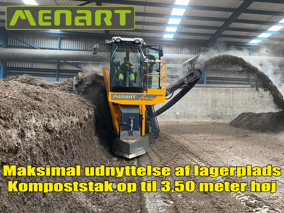 Menart STM-32 kompostvender med sideudkast - Genbrug Bio - Milevendere - 5