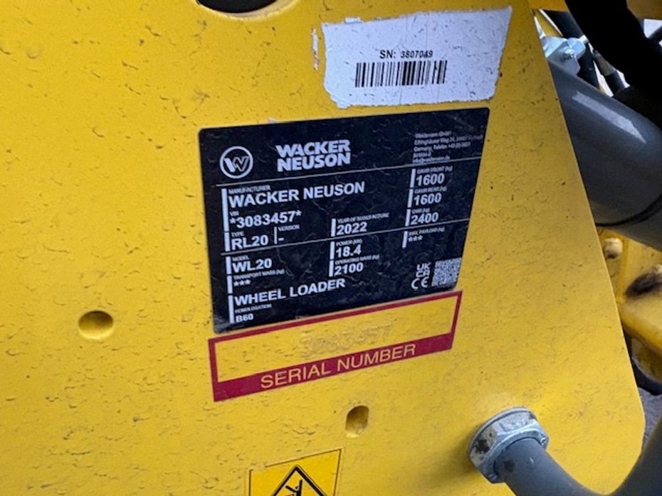 Wacker Neuson wl20 MED HUS, HYDRAULISK SKIFT, SKOVL OG GAFLER - Læssemaskiner - Minilæssere - 8