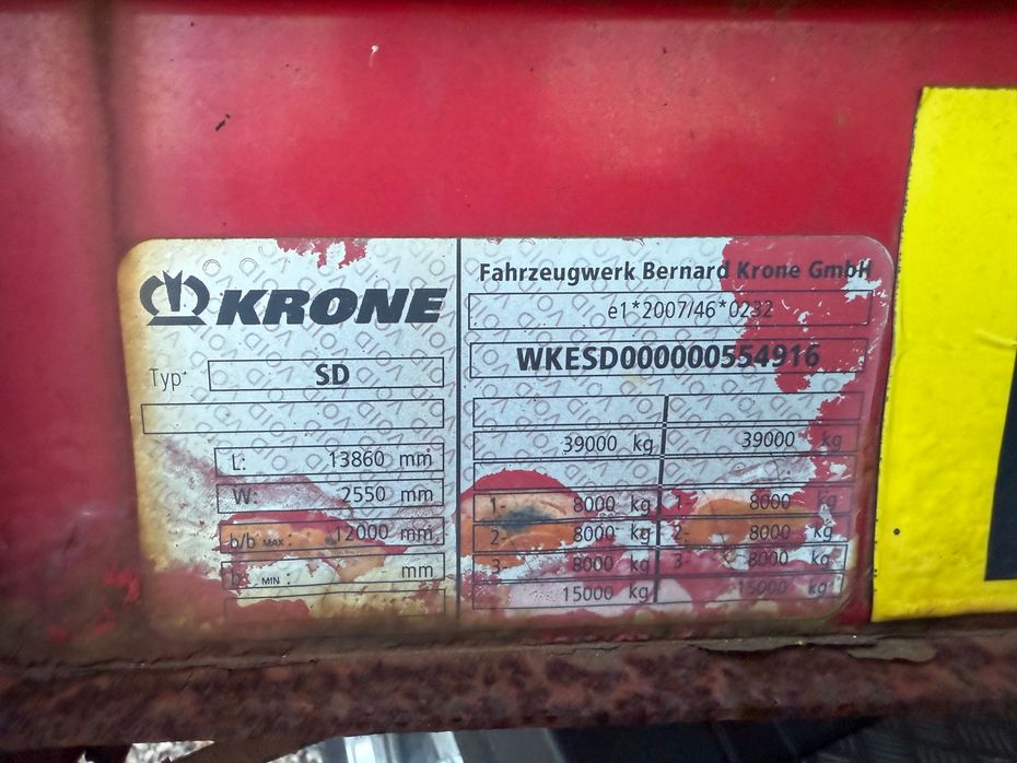 KRONE 24 ton gardintrailer med læssebagsmæk Krone 24T med læsserampe - Lastbiler - Fast kasse - 9