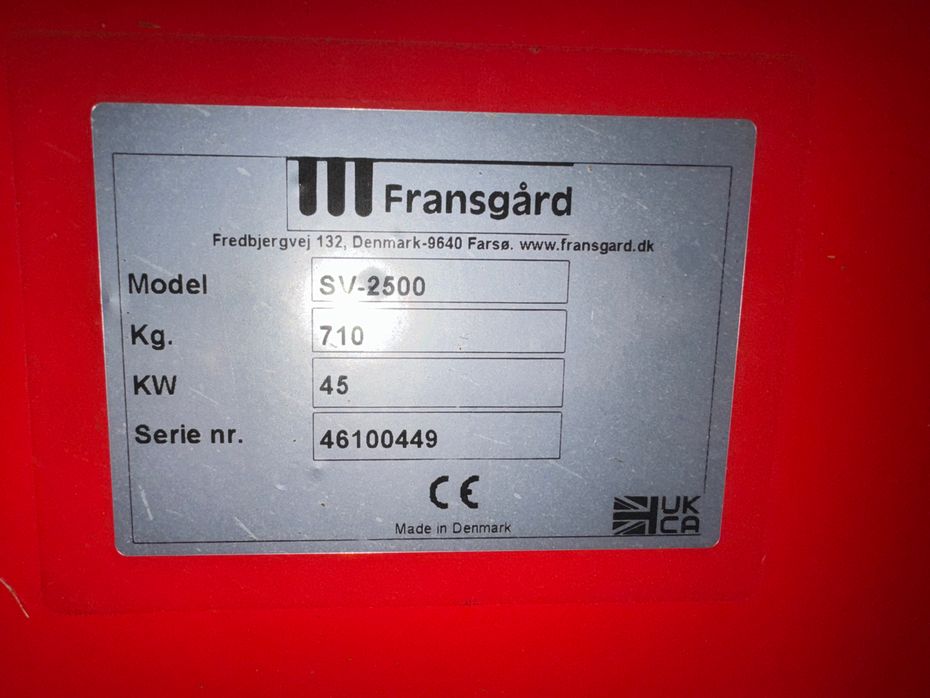 Fransgård SV-2500 - Hø- og halmhåndtering - Sidevenderiver - 6