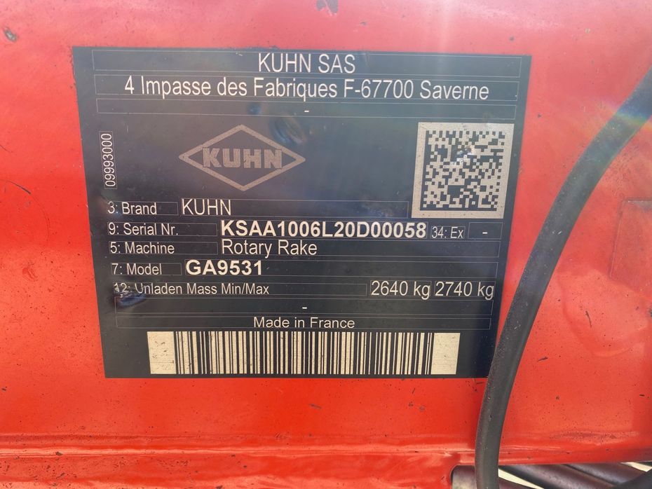 Kuhn GA 9531 storrive - Hø- og halmhåndtering - River og vendere - 9