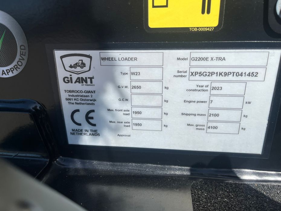 Giant G2200E X-tra E Elektrisk minilæsser. DEN HAR KUN KØRT DEMO OG ER SOM NY - Læssemaskiner - Minilæssere - 11
