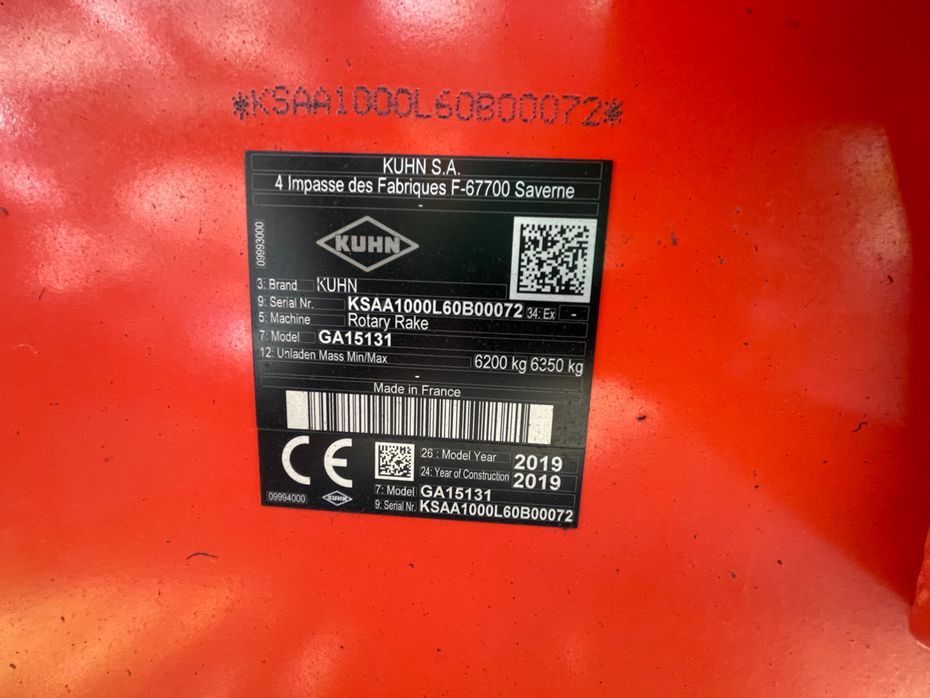 Kuhn GA15131 ROTORRIVE - Hø- og halmhåndtering - River og vendere - 8