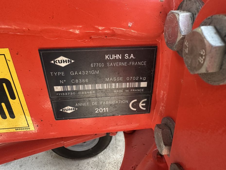 Kuhn GA4321. Riven fremstår som ny. Ikke kørt mange ha. - Hø- og halmhåndtering - River og vendere - 7