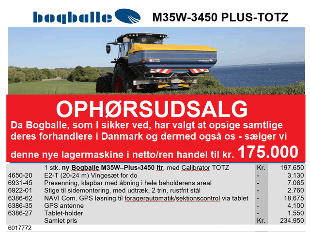 Bogballe M35W-PLUS 3450