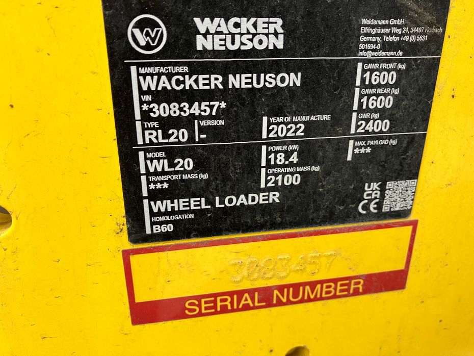 Weidemann 1140 PLUS Weidemann 1140plus/wacker WL20 401 timer - Læssemaskiner - Minilæssere - 12