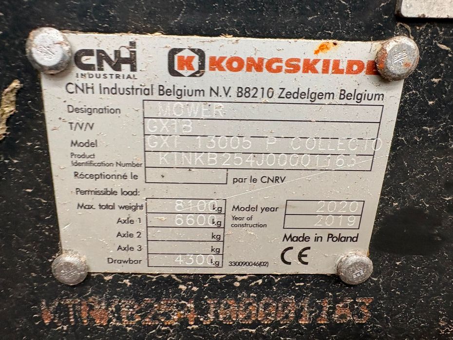Kongskilde GXT 13005 P Collector Med bånd - Græsmaskiner - Skårlæggere/skivehøstere - 5