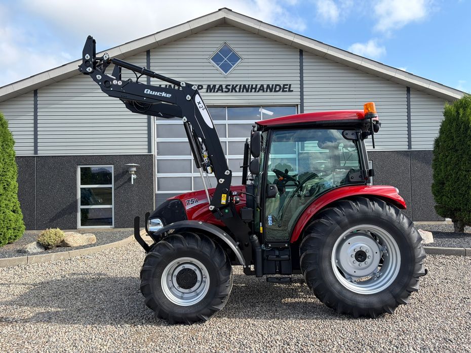 Case IH Farmall 75 A Med Quicke X2s frontlæsser med Euroskifte, 3die funktion og dæmper, samt og brede hjul. - Traktorer - Traktorer 4 wd - 1