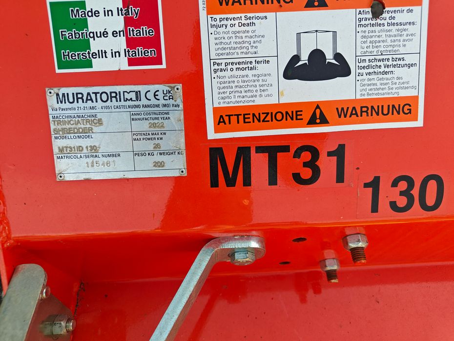 Muratori mt31 130 Kørt ganske lidt - Minilæsser tilbehør - Redskaber - 6