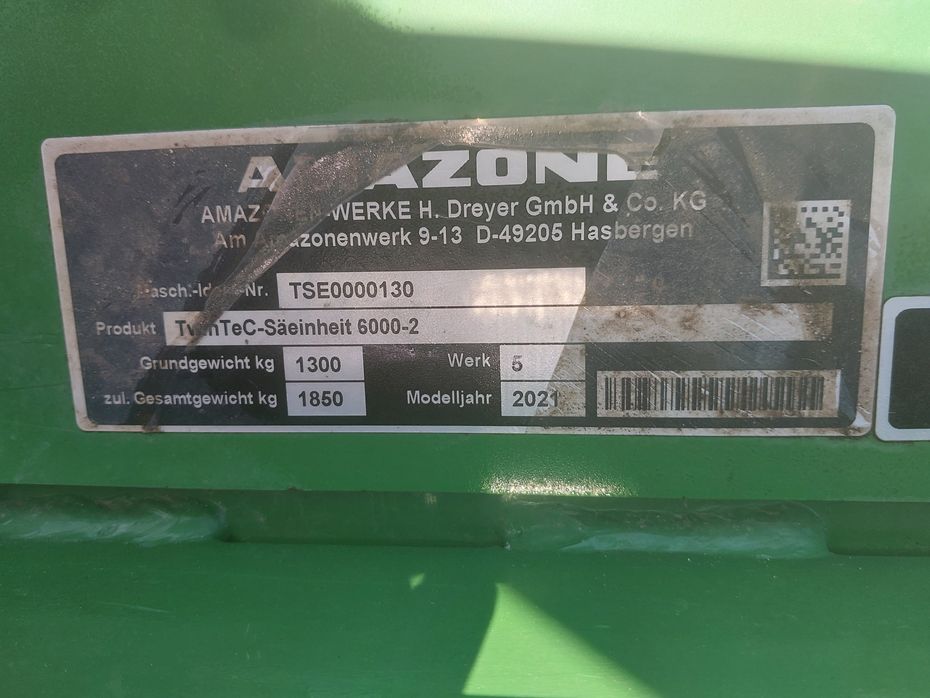 Amazone AVANT 6M, KG 6002-2 m. Amazone GreenDrill 501, serienr: TP00000207 - Såmaskiner - Kombinationssæt - 8