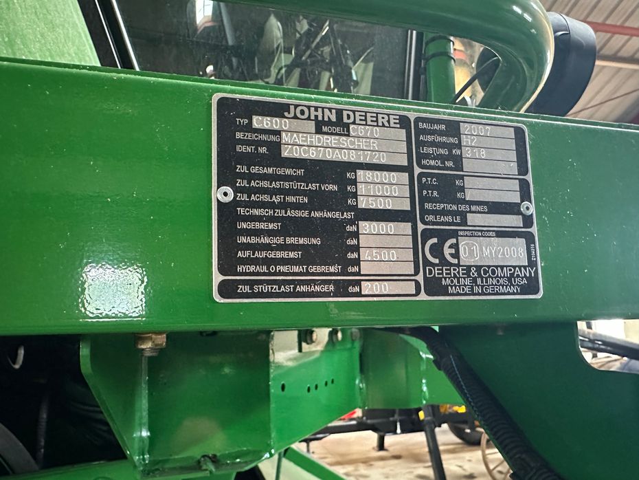 John Deere C670i - AutoTrac Ready C670i - Høstmaskiner - Mejetærskere - 20